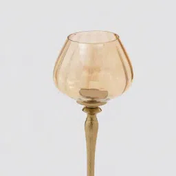 Pure Home and Living Amber Textured Small Candle Holder image 5