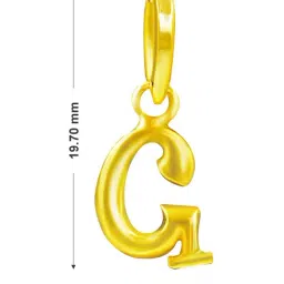 Muthoot Pappachan Alphabet Collection 22k (916) Yellow Gold Pendant for Men & Women 1 Gm image 2