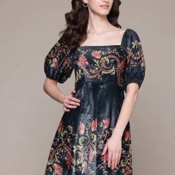 Label Ritu Kumar Black Itzel Velvet Short Dress-picture-37