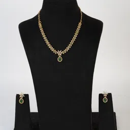 SOLLIGHT Gold-Plated Cubic Zirconia Stones Studded Jewellery Set image 4