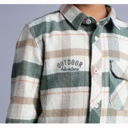 Ed-A-Mamma Boys Green Cotton Checks Shirt image 4
