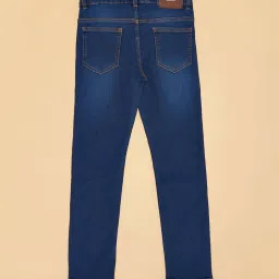 Pantaloons Junior Boys Estate Blue Cotton Solid Jeans image 4