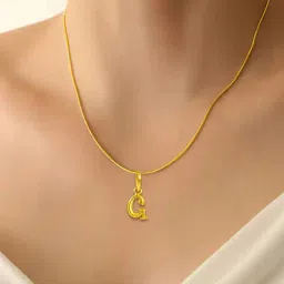 Muthoot Pappachan Alphabet Collection 22k (916) Yellow Gold Pendant for Men & Women 1 Gm image 4