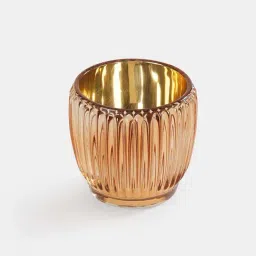 Pure Home and Living Gold Textured Large Tealight Holders image 4