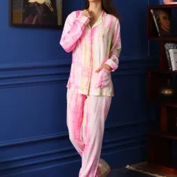 Dusk Attire Pink Perfect Mingle Tie & Dye Pyjama Set-picture-14