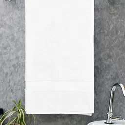BOMBAY DYEING White Solid 550 GSM Cotton Bath Towel image 2