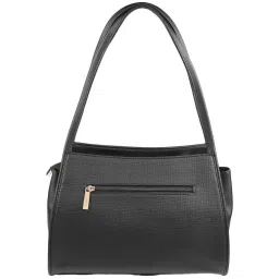 Metro Black Solid Medium Shoulder Handbag image 4