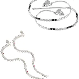 Lila Silver-Plated Anklet-image-17