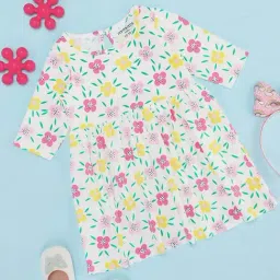 Pantaloons Baby Girls Snow White Cotton Printed Casual Dresses-picture-31