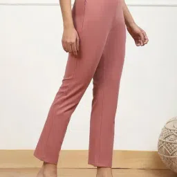 Biba Pink Plain Trousers image 4
