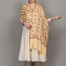 Exotic India Women Floral Embroidered Shawl image 5