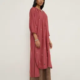 Zuba by Westside Maroon Embroidered High-Low Kurta-picture-43