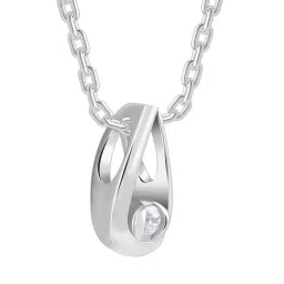 GIVA 925 Silver Pretty Drop Pendant With Link Chain for Women image 3