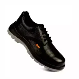 Paragon Steel Toe Safety Shoes Low Ankle Double Density PU Sole Vamp Grain Leather Size UK 10 Black, 741-picture-41