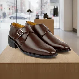 Bxxy Men Round Toe Formal Monk Shoes-image-71