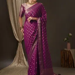 Saree Mall Purple Woven Sarees With Unstitched Blouse-picture-18
