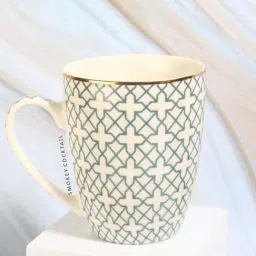 Smokey Cocktail Green Ceramic Modern Art Printed Coffee Mug (350ml)-picture-45