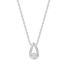 GIVA 925 Silver Pretty Drop Pendant With Link Chain for Women image 2