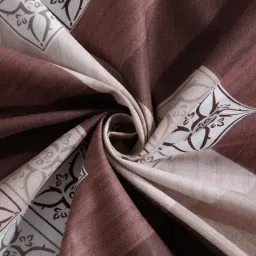 Klotthe Rust Cotton Printed 400 TC King Fitted Bedsheet with 2 Pillow Covers image 4