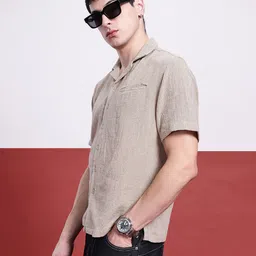 Kook N Keech Elevated Basics Welt Pocket Textured Shirt-image-68
