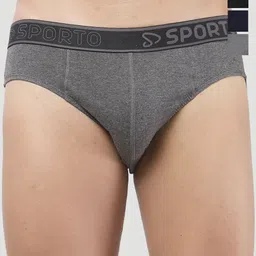 Sporto by Macho Men Pack Of 4 Basic Briefs Sporto_M1010-A1-B1-CH1-N1-S-image-56