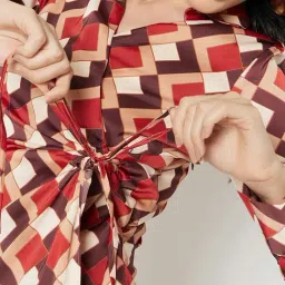 MADAME Multicolor Printed Wrap Dress image 5