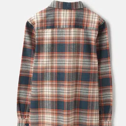 United Colors of Benetton Boys Comfort Fit Tartan Checked Cotton Casual Shirt image 2