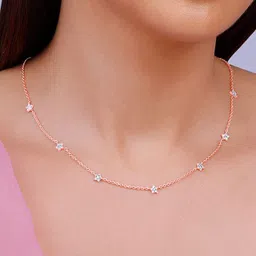 GIVA Sterling Silver Rose Gold-Plated Necklace image 2