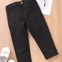 Babyhug Full Length Denim Washed Jeans - Black-picture-28