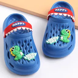 Cute Walk by Babyhug Slip on Clogs with Back Strap Croc Appplique - Blue-picture-10