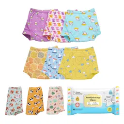 SuperBottoms  9 Padded Underwear + Xtrahydrating Wipes-40 Pack|3X Thicker Premium Wet Wipes|98% Pure Water|Potty Training Pants|3-Layers Of Padding&Superdryfeel Layer|Pull-Up Style-Size 1 (1y - 2y)-picture-10