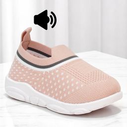 Lil Lollipop Polka Dots Designed Musical Shoes - Peach-picture-24