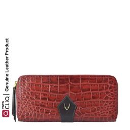 Hidesign Scorpio W2 Sb Rf Red Textured Rfid Zip Around Wallet for Women-picture-47