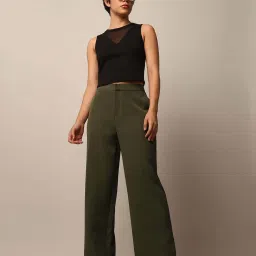 Only Olive High Rise Tailored Pants image 4