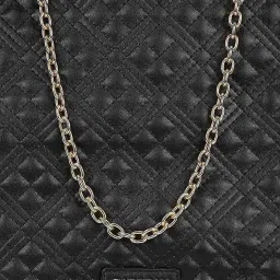 Carlton London Black Quilted Medium Tote Handbag image 4