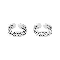 GIVA 92.5 Sterling Silver Detailed Toe Rings image 4