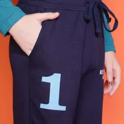 Lil Tomatoes Boys Navy Printed Track Bottoms & Joggers image 5