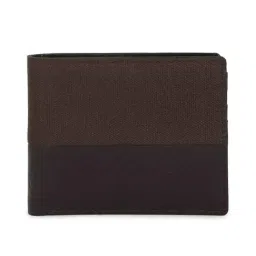 Allen Solly Brown Color Block Leather Bi-Fold Wallet for Men-picture-16