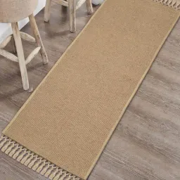 Saral Home Beige Jute Anti-Slip Runner with Fringe-picture-33