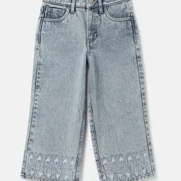 United Colors of Benetton Kids Blue Self Design Jeans-picture-15