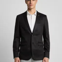 Allen Solly Black Slim Fit Blazer-image-37