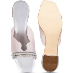 The White Pole Women's Grey Casual Sandals image 4