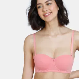 Zivame Pink Under Wired Padded Demi Cup Bra-image-43