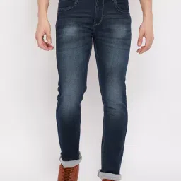 Duke Dark Blue Slim Fit Lightly Washed Jeans-picture-27