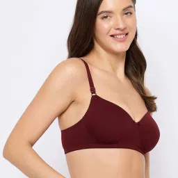 Clovia Maroon Plain Bra image 4