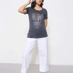 Honey By Pantaloons Grey Regular Fit Printed T-Shirt image 5