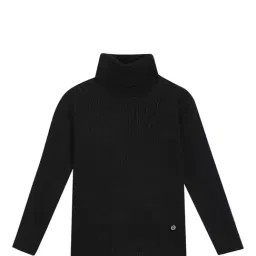 Elle Kids Black Solid Full Sleeves Sweater-picture-14