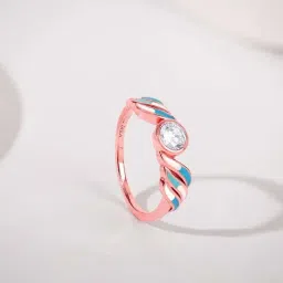 GIVA 925 Silver Rose Gold Royal Beauty Ring for Women-image-33