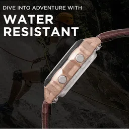 CARLINGTON Men Dial & Leather Straps Digital Multi Function Watch Endurance 9079 Brown Belt1 image 3