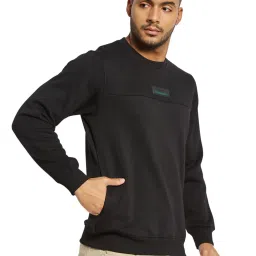 Octave Black Regular Fit Printed Sweatshirt image 4